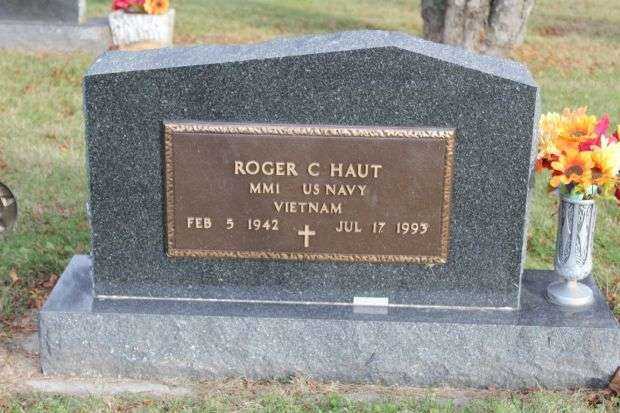 ROGER C HAUT MEMORIAL CEMETERY STONE
