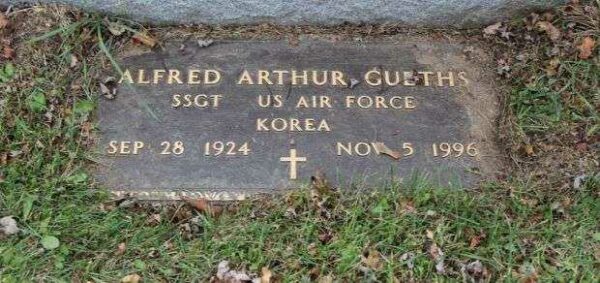 ALFRED ARTHUR GUETHS MEMORIAL CEMETERY STONE