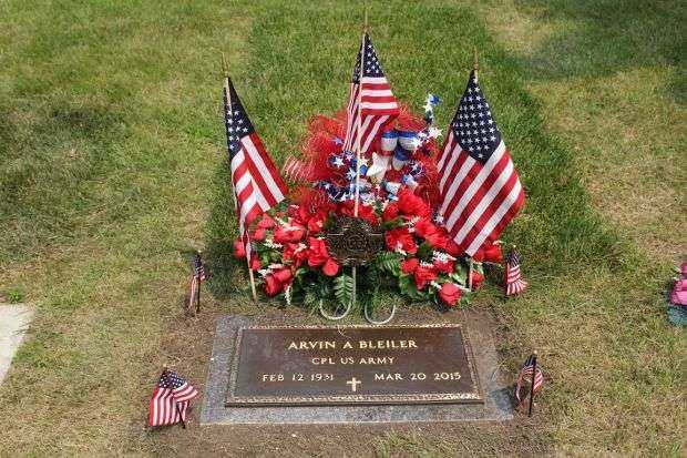 ARVIN A BLEILER MEMORIAL CEMETERY STONE