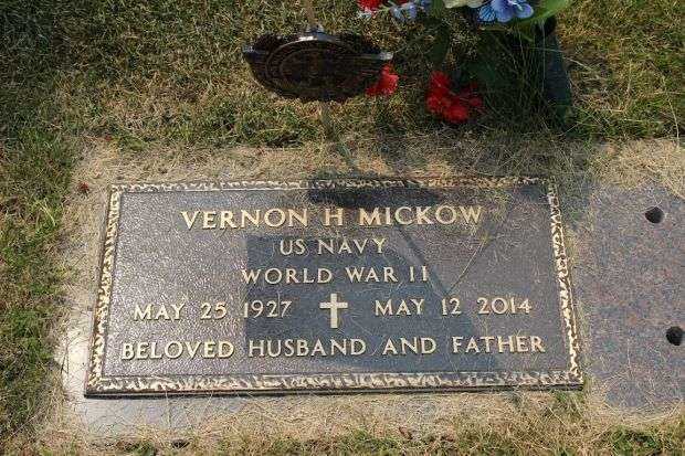 VERNON H MICKOW MEMORIAL CEMETERY STONE
