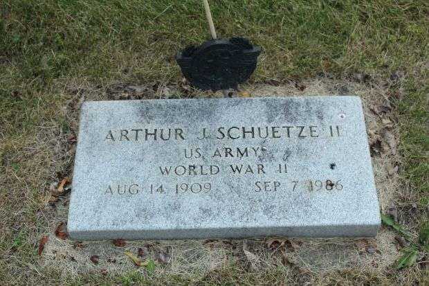 ARTHUR J SCHUETZE II MEMORIAL CEMETERY STONE