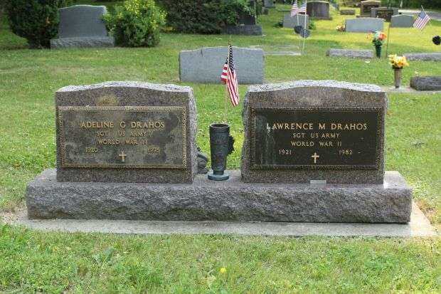 ADELINE G DRAHOS AND LAWRENCE M DRAHOS MEMORIAL CEMETERY STONE