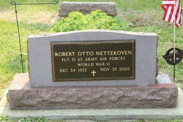 ROBERT OTTO NETTEKOVEN MEMORIAL CEMETERY STONE