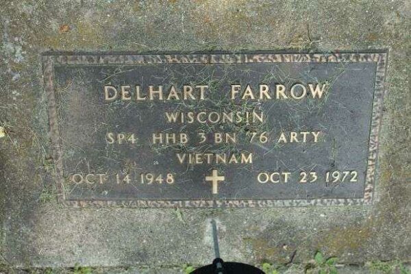 DELHART FARROW MEMORIAL CEMETERY STONE