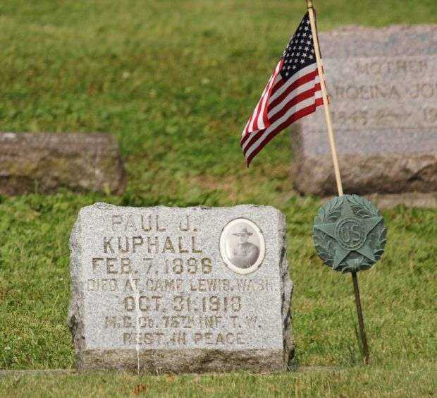 PAUL J. KUPHALL MEMORIAL CEMETERY STONE