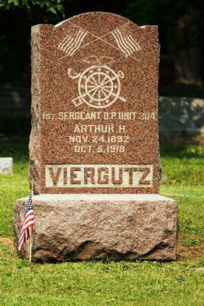 ARTHUR H. VIERGUTZ MEMORIAL CEMETERY STONE