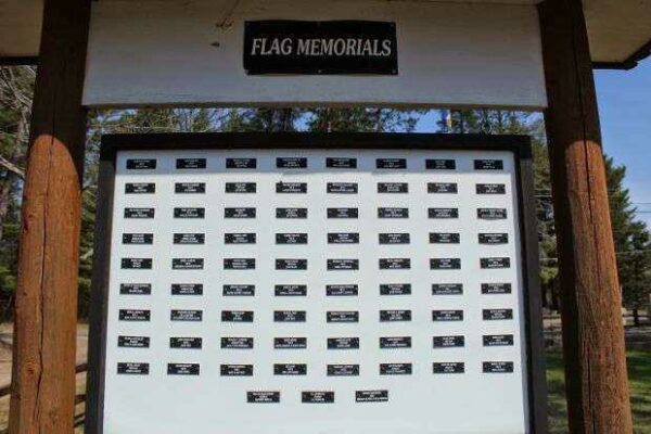 VFW POST 8400 FLAG MEMORIALS PLAQUE