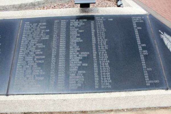 NATIONAL NATIVE AMERICAN VIETNAM VETERANS MEMORIAL PLAQUE A