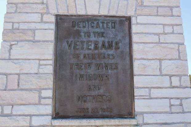 KING VETERANS, WIVES, WIDOWS AND MOTHERS MEMORIAL TOWER PLAQUE