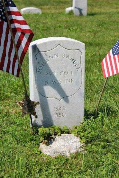 JOHANN BAHLER MEMORIAL CEMETERY STONE