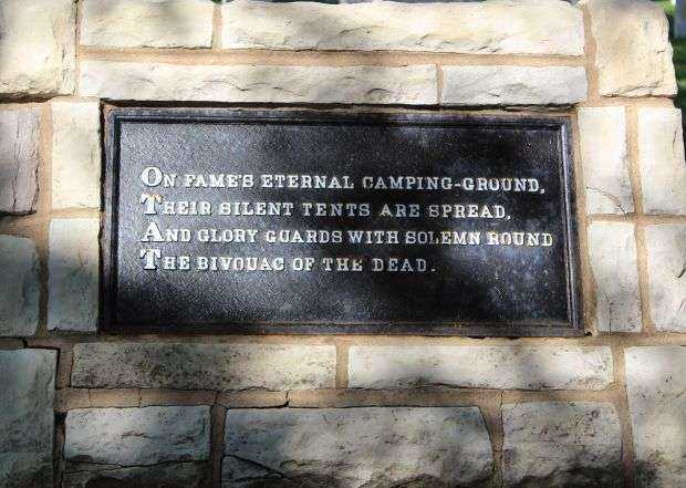 THE BIVOUAC OF THE DEAD MEMORIAL PLAQUE F