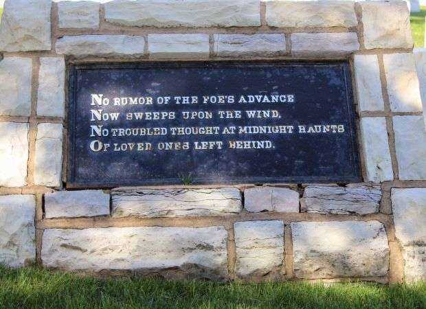 THE BIVOUAC OF THE DEAD MEMORIAL PLAQUE E