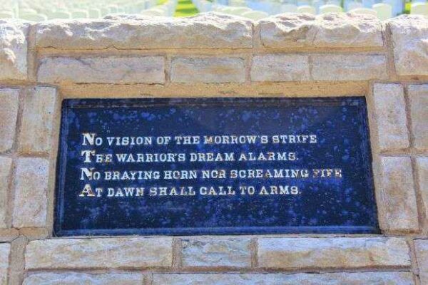 THE BIVOUAC OF THE DEAD MEMORIAL PLAQUE D