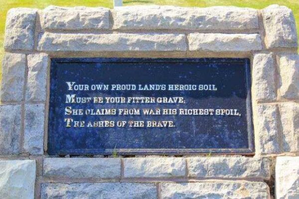 THE BIVOUAC OF THE DEAD MEMORIAL PLAQUE B