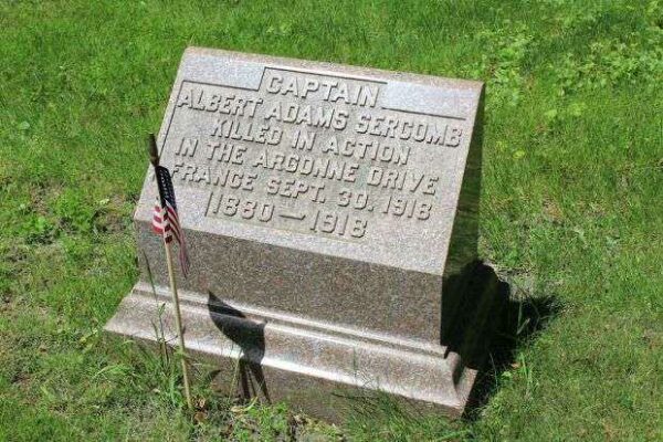 CAPTAIN ALBERT ADAMS SERCOMB MEMORIAL CEMETERY STONE