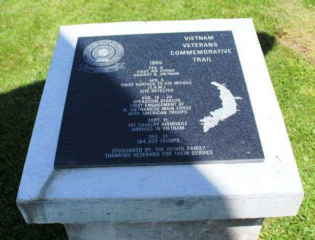 PRENTICE VIETNAM VETERANS COMMEMORATIVE TRAIL MEMORIAL PLAQUE
