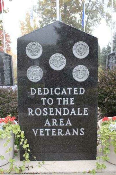 ROSENDALE AREA VETERANS MEMORIAL DEDICATION STONE