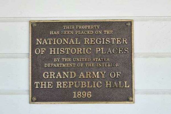 BOSCOBEL G.A.R. HALL MEMORIAL PLAQUE