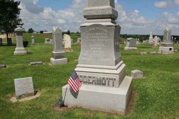 CAPT. JOHN MCDERMOTT MEMORIAL CEMETERY STONE