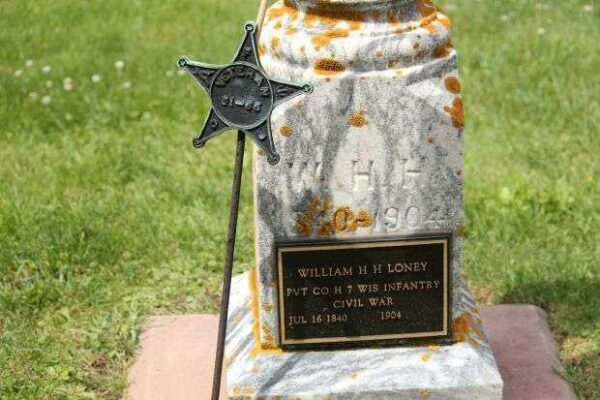 WILLIAM H H LONEY MEMORIAL CEMETERY STONE