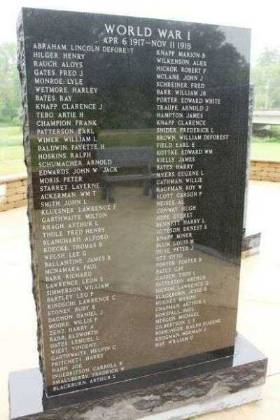 BLOOMINGTON VETERANS MEMORIAL STONE K