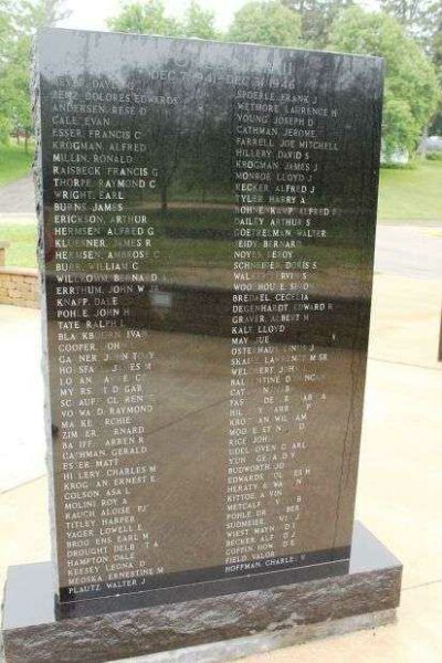 BLOOMINGTON VETERANS MEMORIAL STONE J