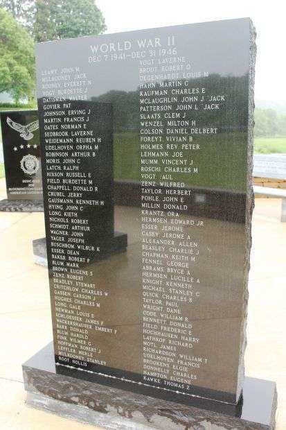 BLOOMINGTON VETERANS MEMORIAL STONE H