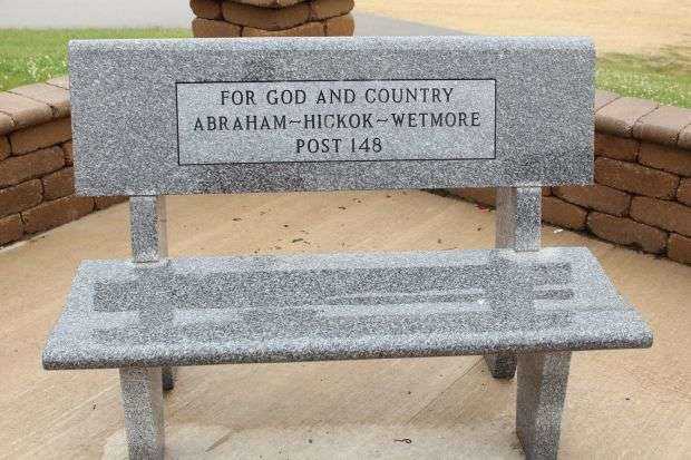 ABRAHAM HICKOK WETMORE POST 148 MEMORIAL BENCH