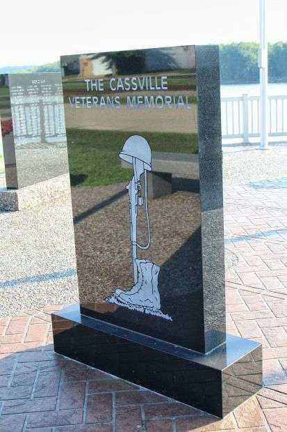 THE CASSVILLE VETERANS MEMORIAL DEDICATION STONE C