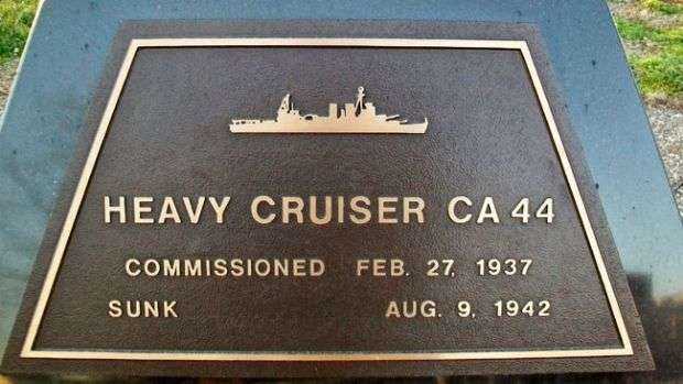U.S.S. VINCENNES HEAVY CRUISER WAR MEMORIAL PLAQUE