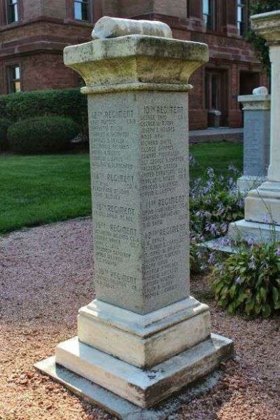 THE FIRST CIVIL WAR MONUMENT HONOR ROLL PEDESTAL G