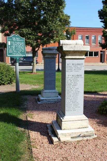 THE FIRST CIVIL WAR MONUMENT HONOR ROLL PEDESTAL E