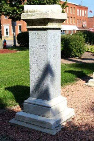 THE FIRST CIVIL WAR MONUMENT HONOR ROLL PEDESTAL D