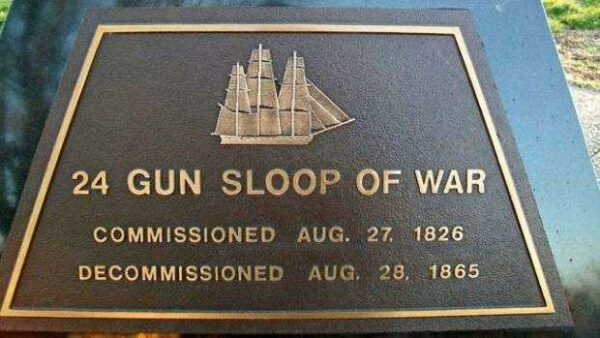 U.S.S. VINCENNES SLOOP OF WAR MEMORIAL PLAQUE