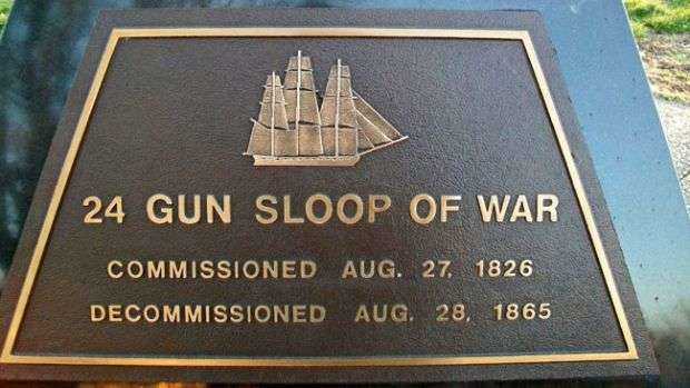 U.S.S. VINCENNES SLOOP OF WAR MEMORIAL PLAQUE