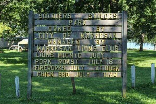 MARKESAN SOLDIERS & SAILORS PARK MEMORIAL MARKER