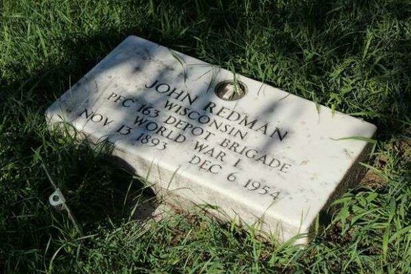 JOHN REDMAN MEMORIAL CEMETERY STONE