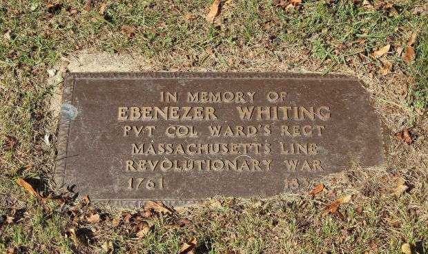 EBENEZER WHITING MEMORIAL CEMETERY STONE