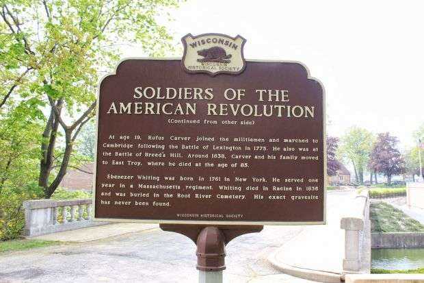 SOLDIERS OF THE AMERICAN REVOLUTION MEMORIAL MARKER BACK