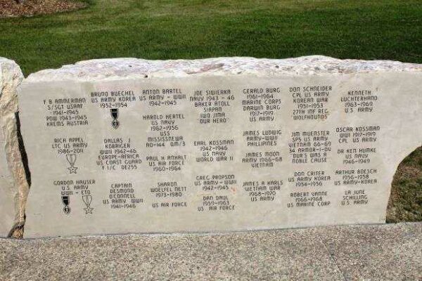CHILTON VETERANS MEMORIAL HONOR ROLL WALL F