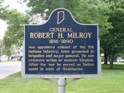 GENERAL ROBERT H. MILROY WAR MEMORIAL MARKER