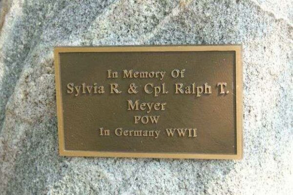 IN MEMORY OF SYLVIA R. & CPL. RALPH T. MEYER MEMORIAL PLAQUE