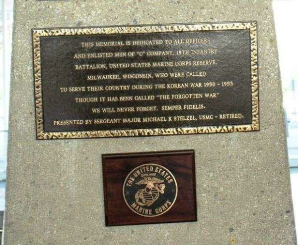“C” COMPANY, 18TH INFANTRY BATTALION MEMORIAL PLAQUE