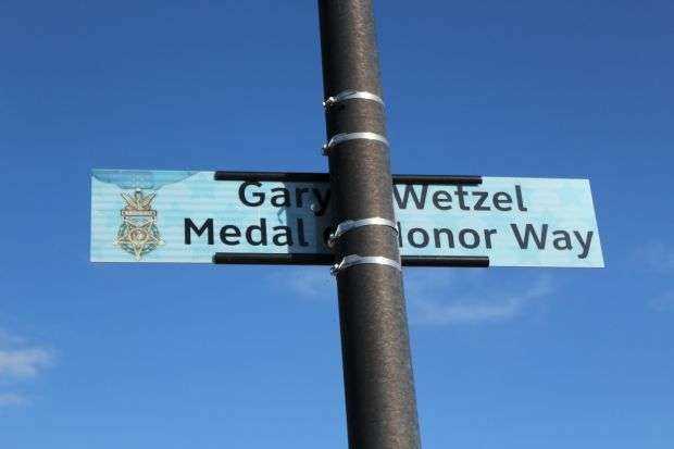 GARY G. WETZEL MEDAL OF HONOR WAY PLAQUE
