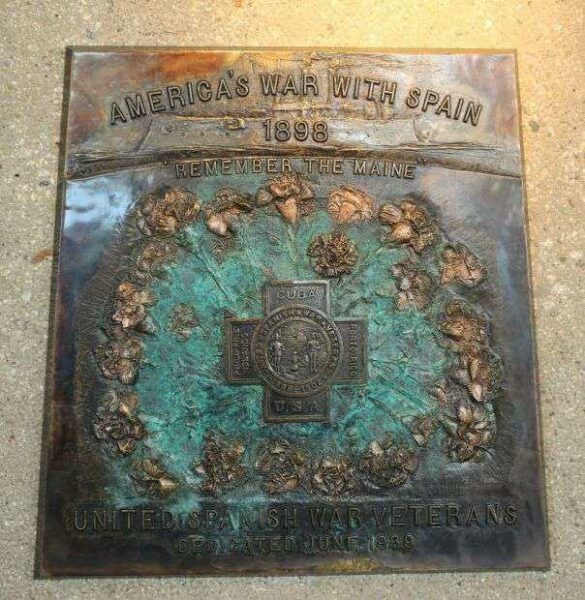 AMERICA’S WAR WITH SPAIN MEMORIAL PLAQUE