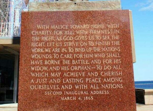 MILWAUKEE ABRAHAM LINCOLN MEMORIAL NARRATIVE STONE