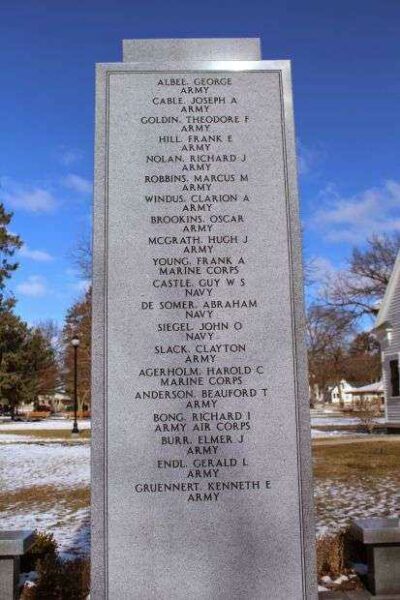 WISCONSIN MEDAL OF HONOR MEMORIAL AT KING SIDE B