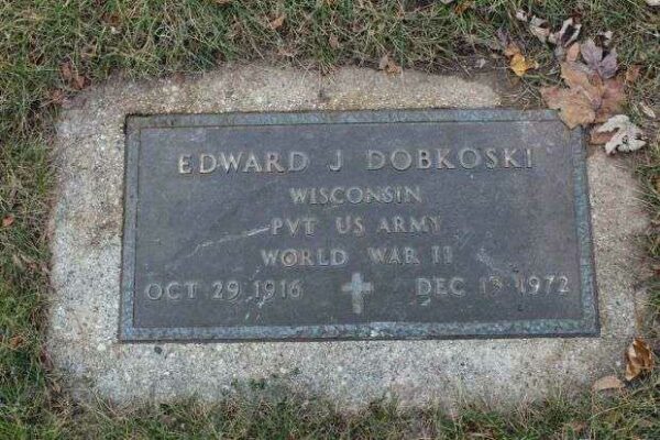 EDWARD J DOBKOSKI MEMORIAL CEMETERY STONE