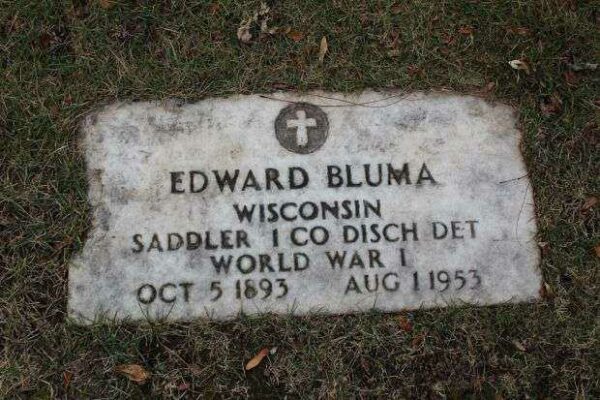 EDWARD BLUMA MEMORIAL CEMETERY STONE