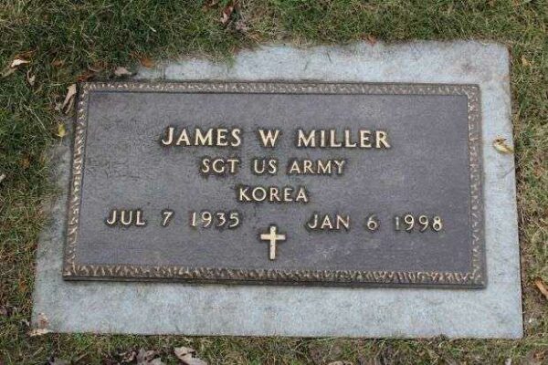 JAMES W MILLER MEMORIAL CEMETERY STONE